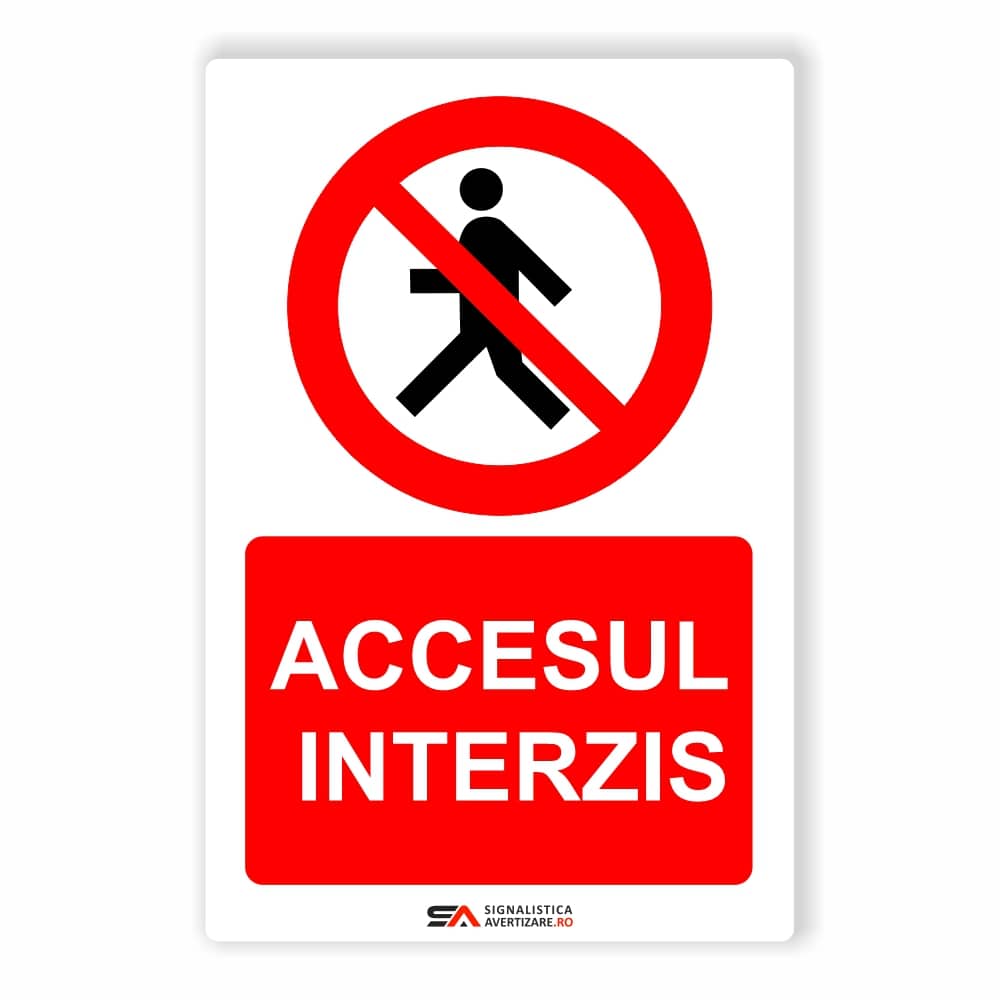 Accesul interzis – Panou Indicator de Interzicere