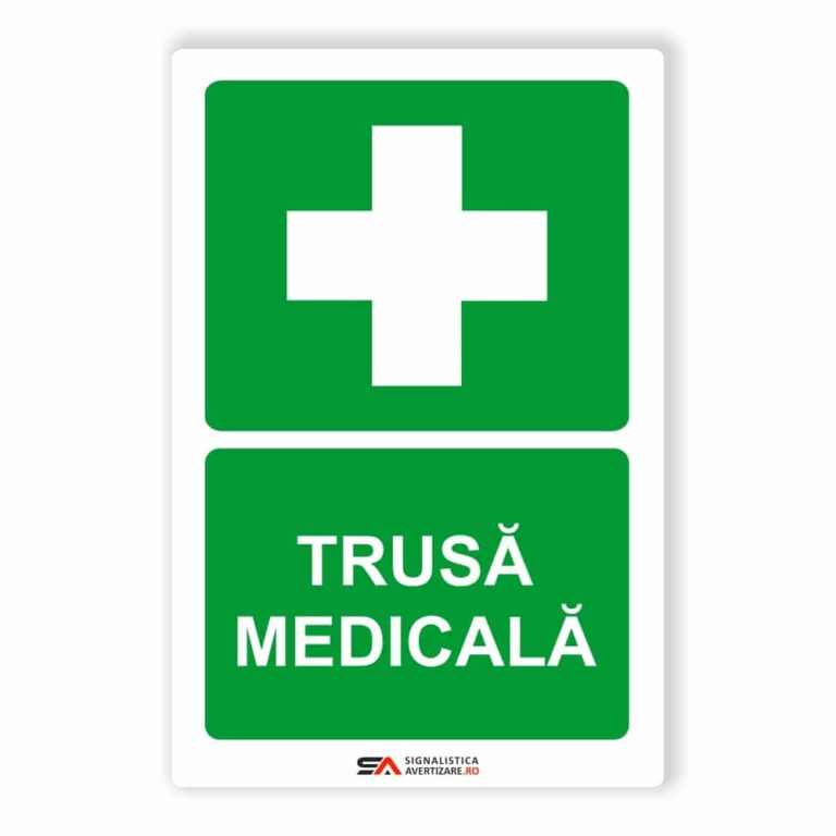 Trusa medicala – Indicator de prim ajutor, salvare sau situatii de urgenta