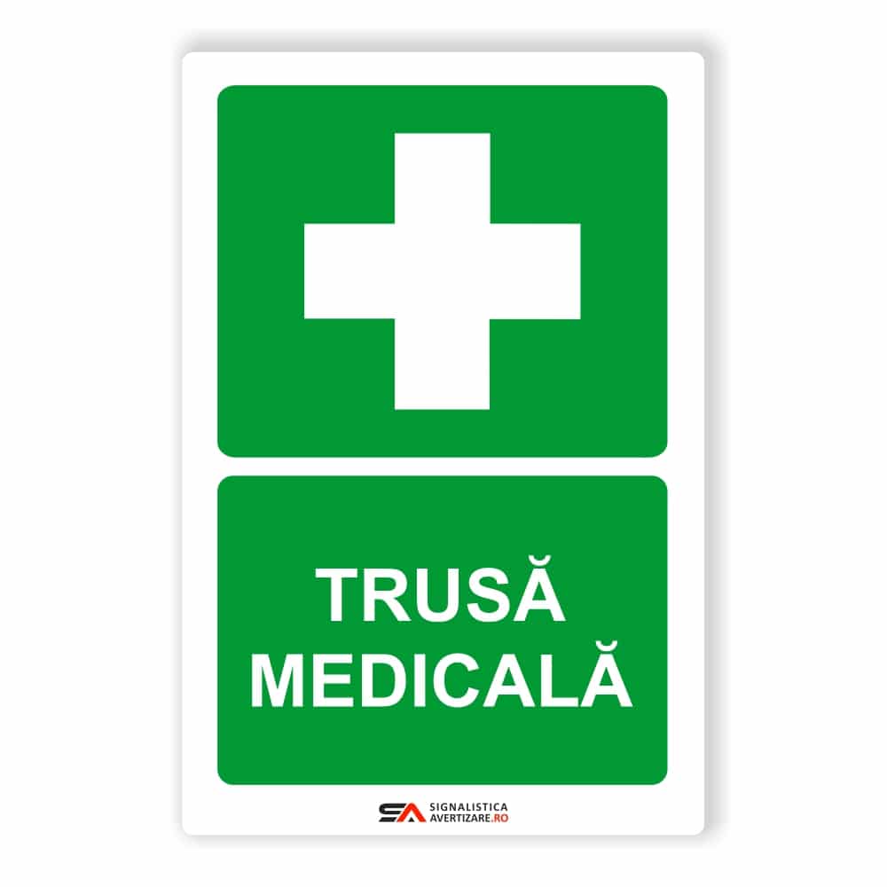Trusa medicala – Indicator de prim ajutor, salvare sau situatii de urgenta