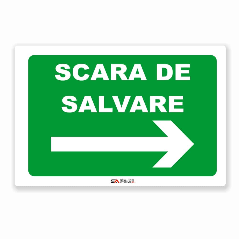 Scara de salvare – Indicator de prim ajutor, salvare sau situatii de urgenta