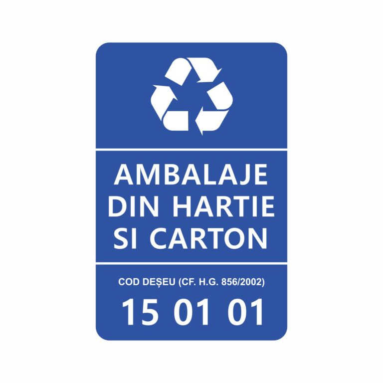 Simboluri de Reciclare Ambalaje din hartie si carton 15 01 01