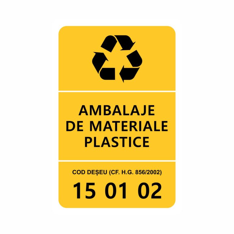 Simboluri de Reciclare Ambalaje de materiale 15 01 02